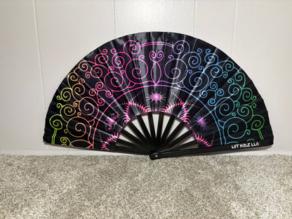 Midnight Rainbow Fan